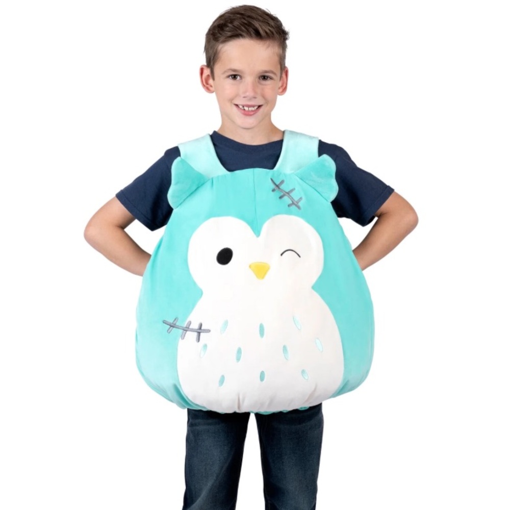 Kid Squishmallow Winston the Frankenstein Owl Halloween Costume